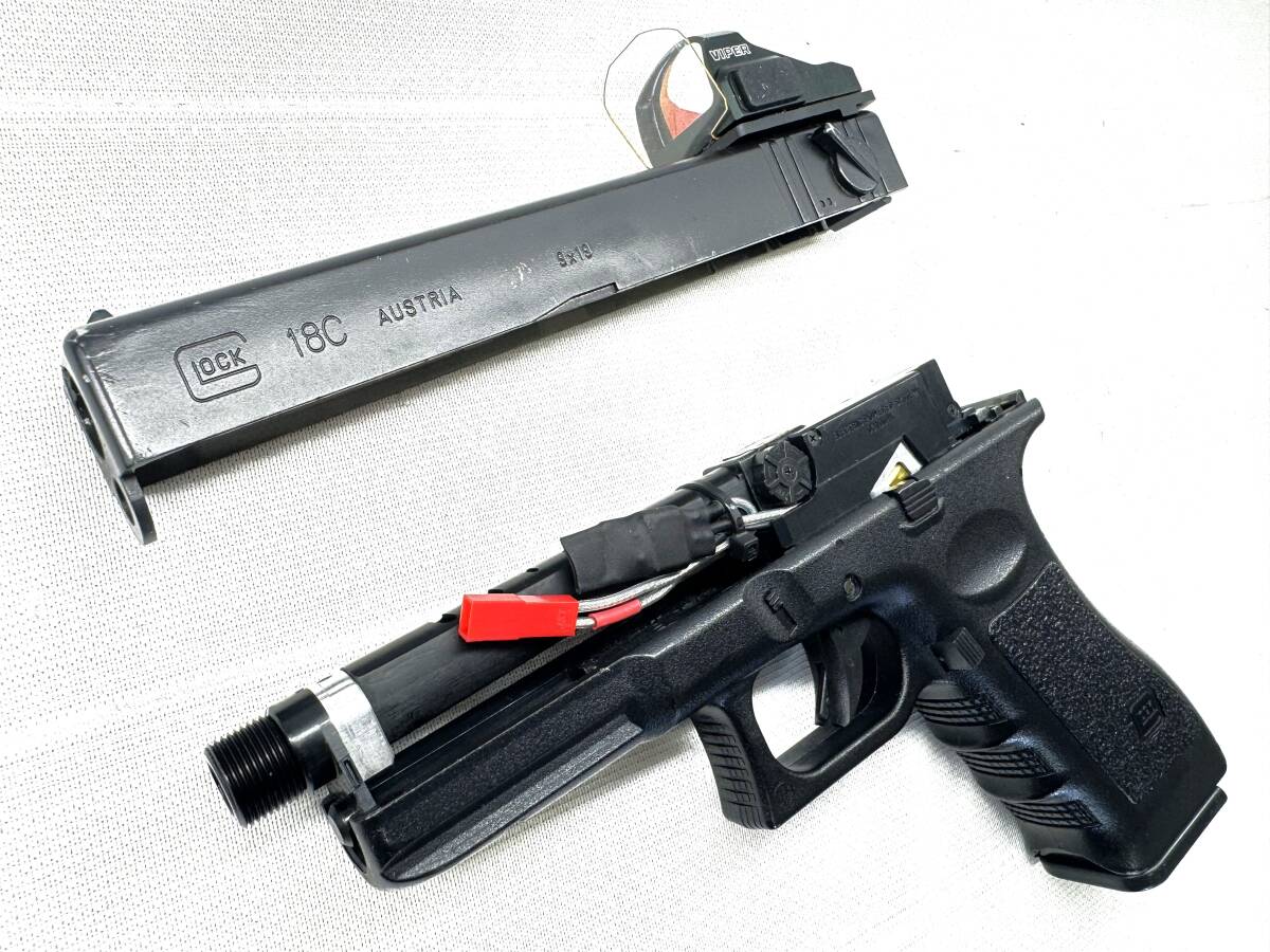 東京マルイ GLOCK18C ショップ カスタム FET組込み済み 電動ハンドガン VORTEXタイプダットサイト付 品 東京マルイ GLOCK18C ショップ カスタム FET組込み済み 電動ハンドガン VORTEXタイプダットサイト付 品