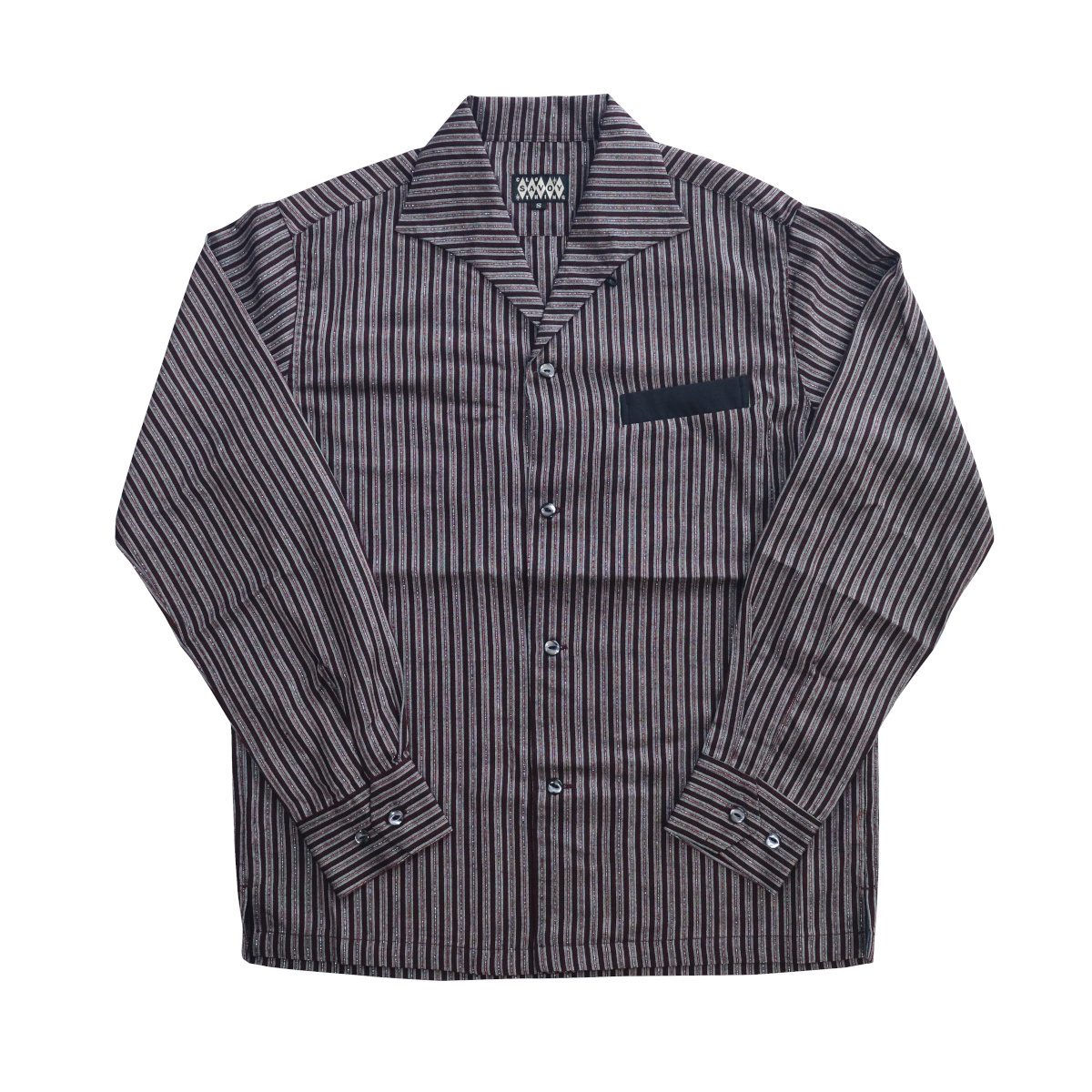シャツ 長袖 メンズ ロカビリーファッション Lame Stripe Italian Shirts サイズXL ブランド SAVOY CLOTHING_画像2