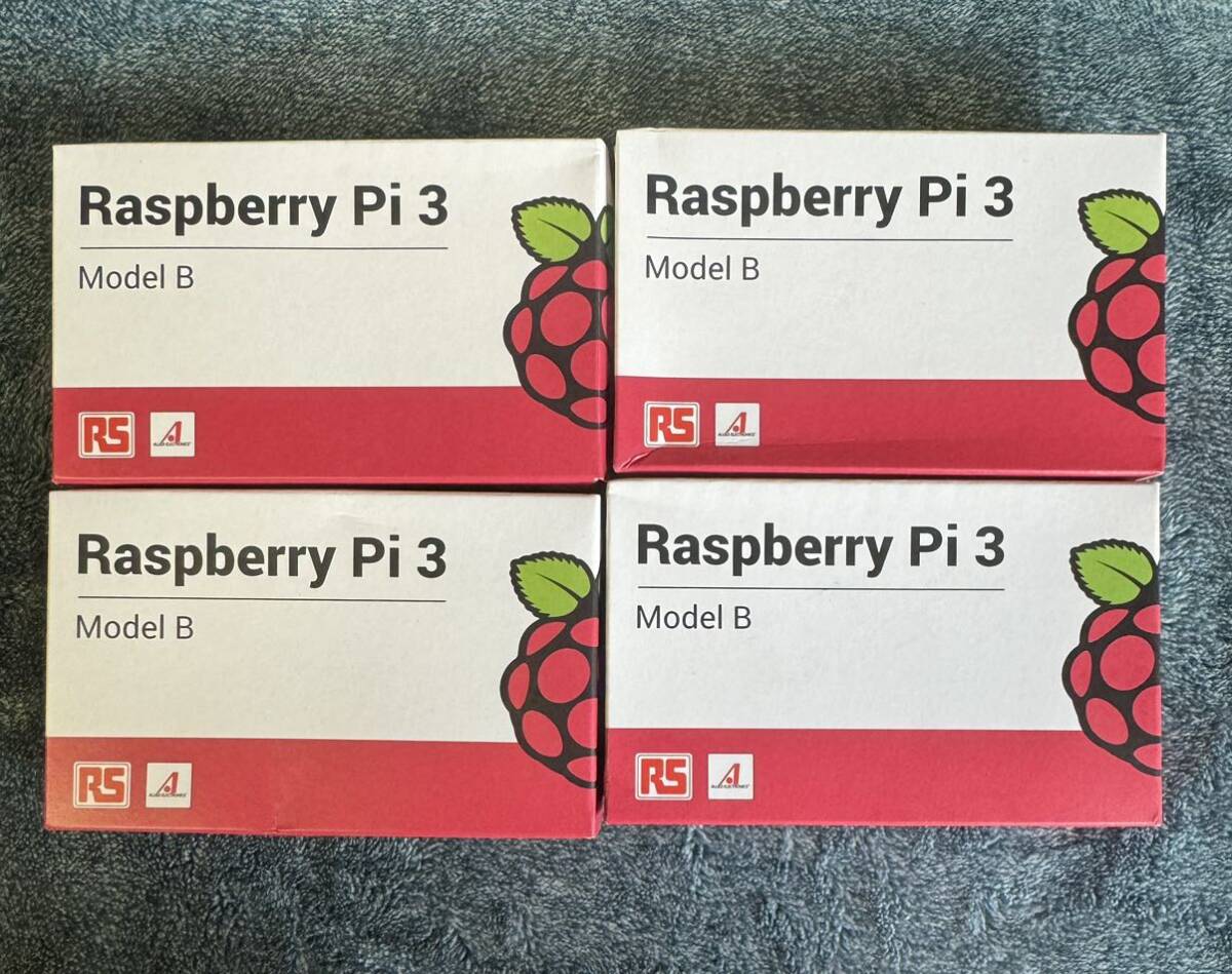 未使用 Raspberry Pi 3 Model B ラズベリーパイ3 モデルB 箱と説明書付き 4個セット-②の画像1