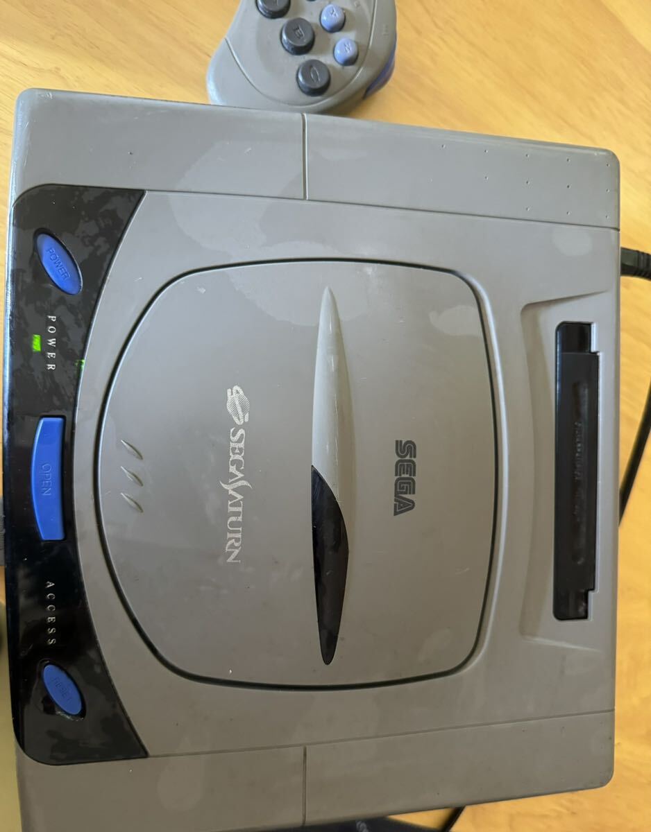 SEGA SATURN セガサターン 本体のみ ゲーム通電確認機内部エア清掃済. HST-3210_画像2