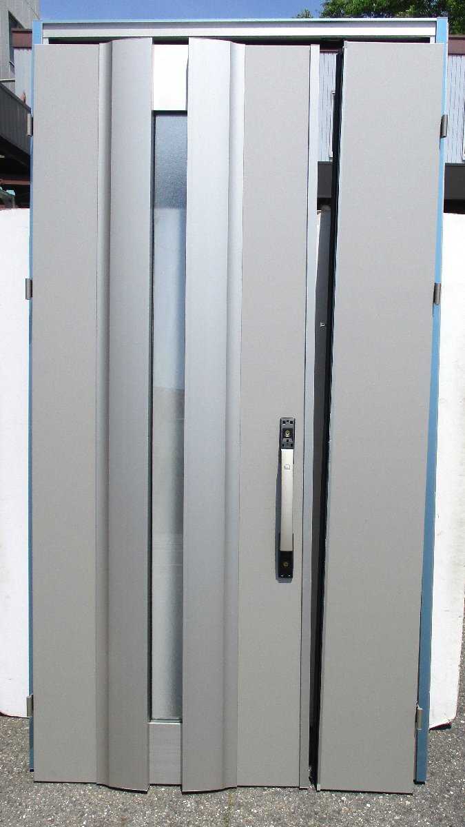 ★ 96966 YKK 玄関戸 親子 左勝手 電子キー鍵付 ストレートハンドル W123.5xH233cm 未使用 店頭受取 引取のみ★