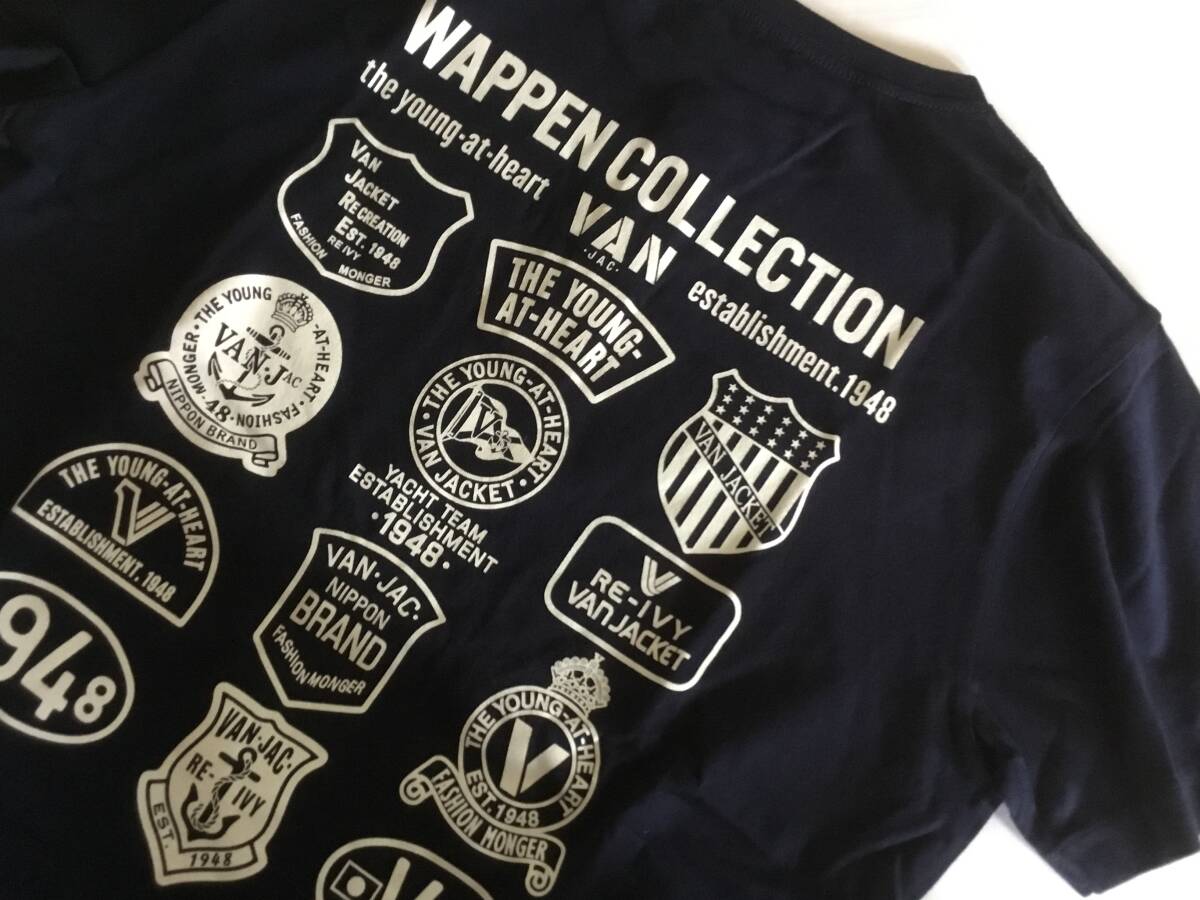 送料無料！サマーアイビー！VAN JAC ヴァンヂャケット ヘンリーネックTシャツ ワッペンコレクション！VAN JACKET INC._画像3