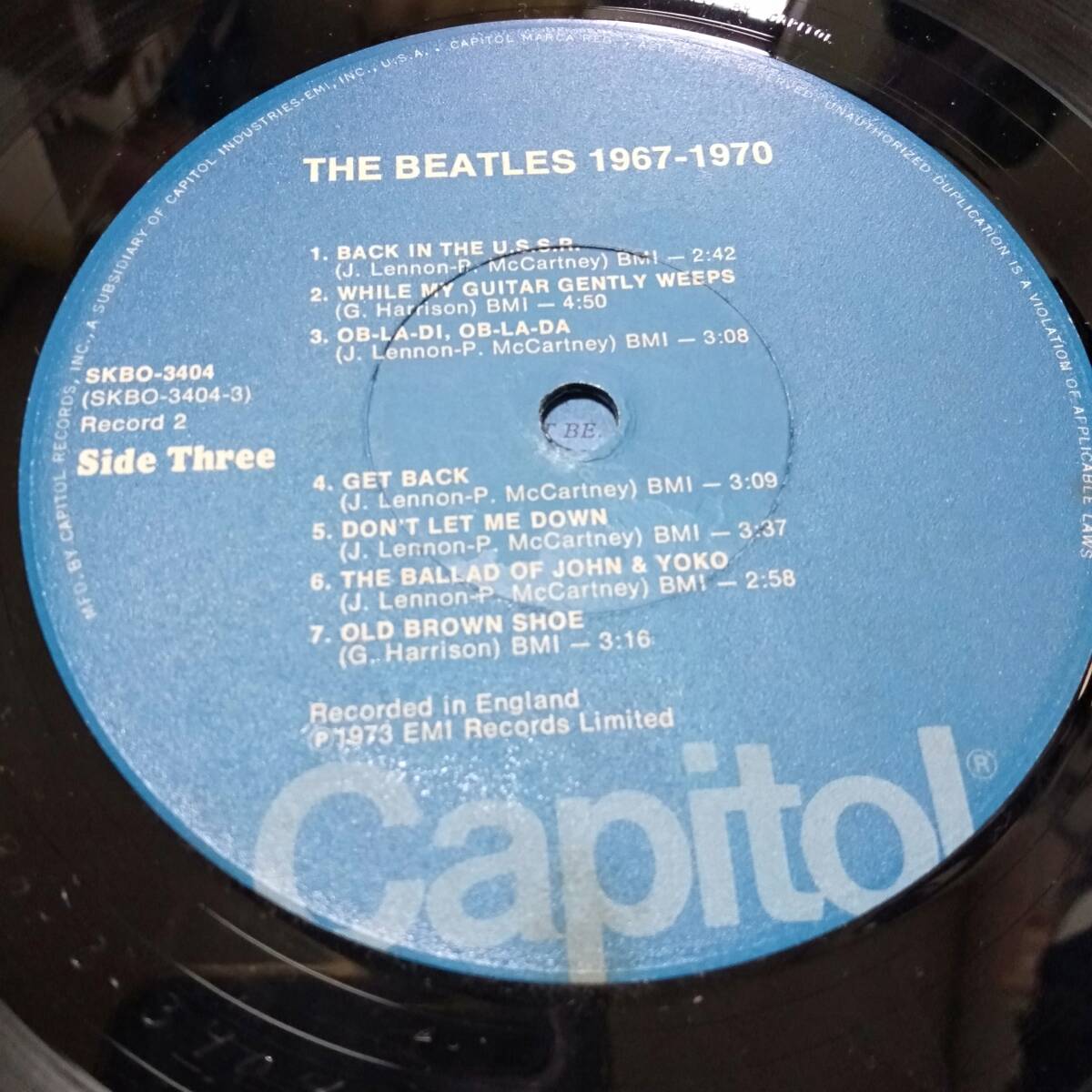 レコード THE BEATLES 1967-1970 2枚組 ザ・ビートルズ SKBO-3404 洋楽_画像7