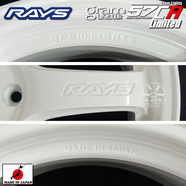 送料無料 在庫有り RAYS グラムライツ 57CR Limited ホワイト OXZ 白 235/40R18 シビック FC1 FK7 FL1 FL4 等に 4本 ミシュラン タイヤ_画像5