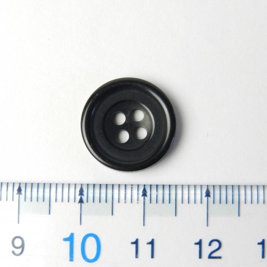 [10個入]黒色ボタン/15mm/4穴/スーツやジャケットの袖口・カーディガンに最適-MA1010-15-BK-029_画像2