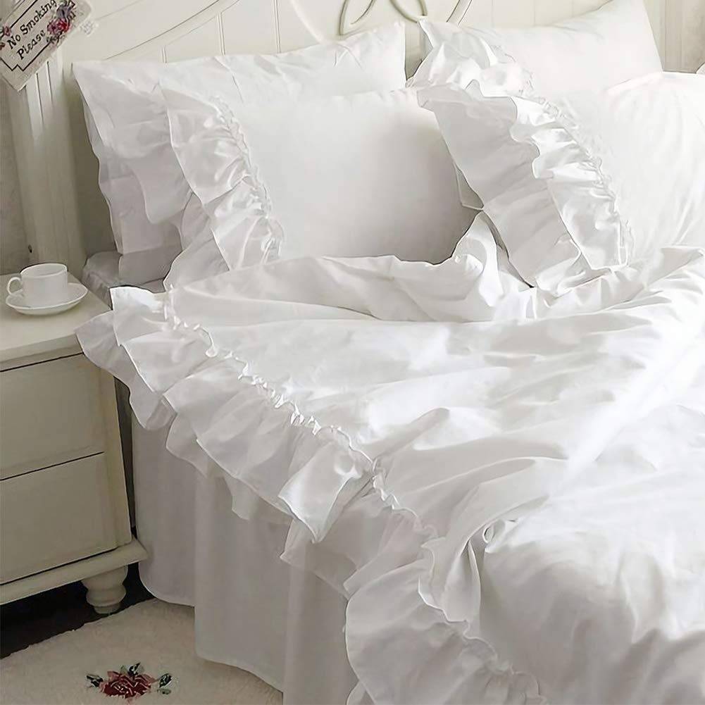 可愛いデザインの シングルサイズ 掛け布団カバー 枕カバーセット 綿100％ ホワイト_画像7