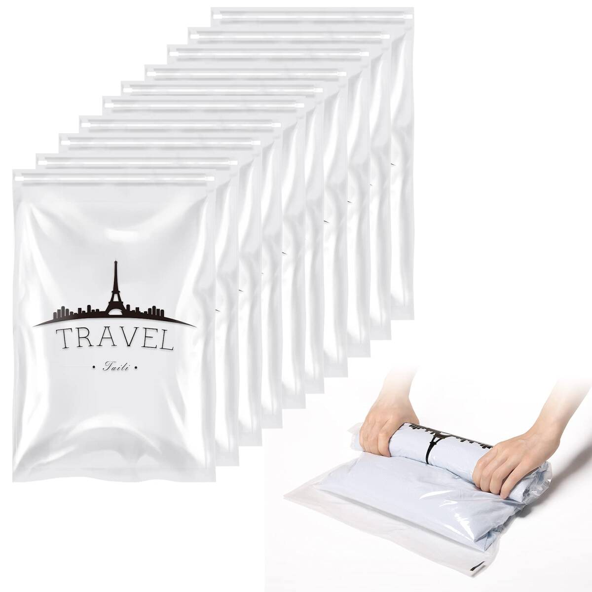 clothes vacuum bag 10 sheets insertion vacuum hand winding clothes underwear storage pump none 