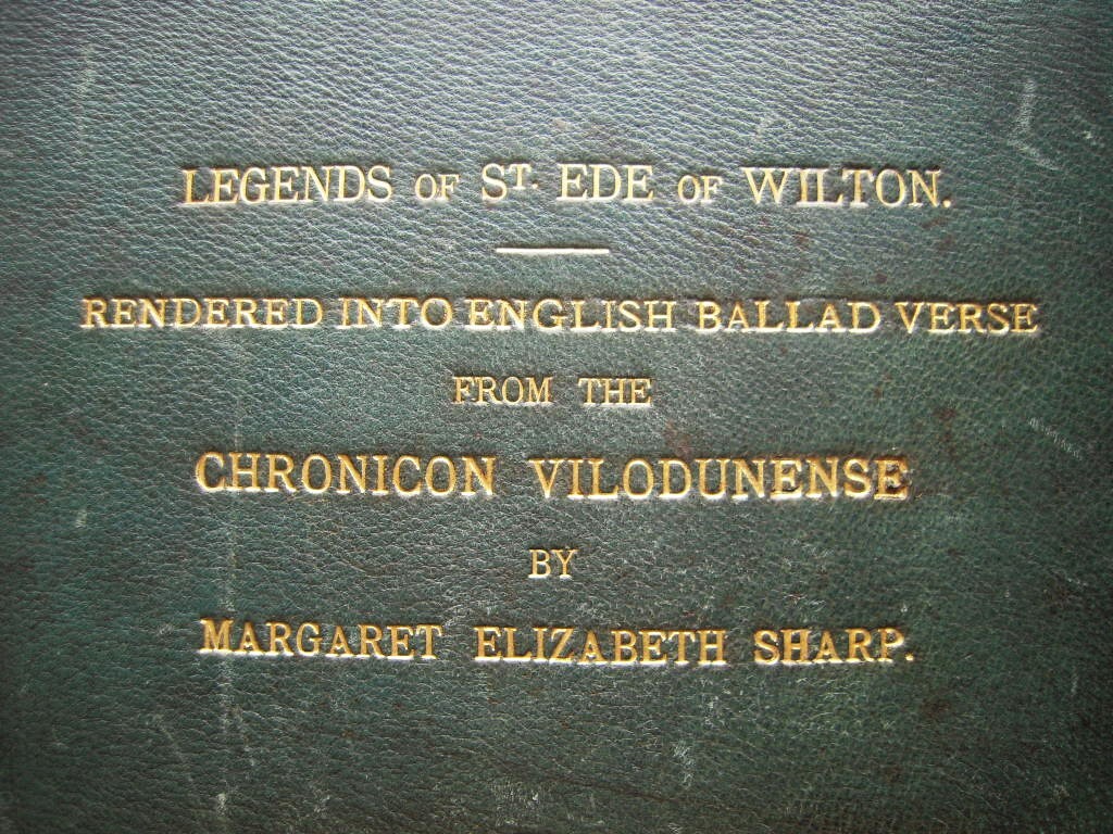 Cedric Chivers 装幀本 全篇肉筆(Margaret Elizabeth Sharp)の1点もの！『ウィルトンの聖エディスの伝説』1891_画像2