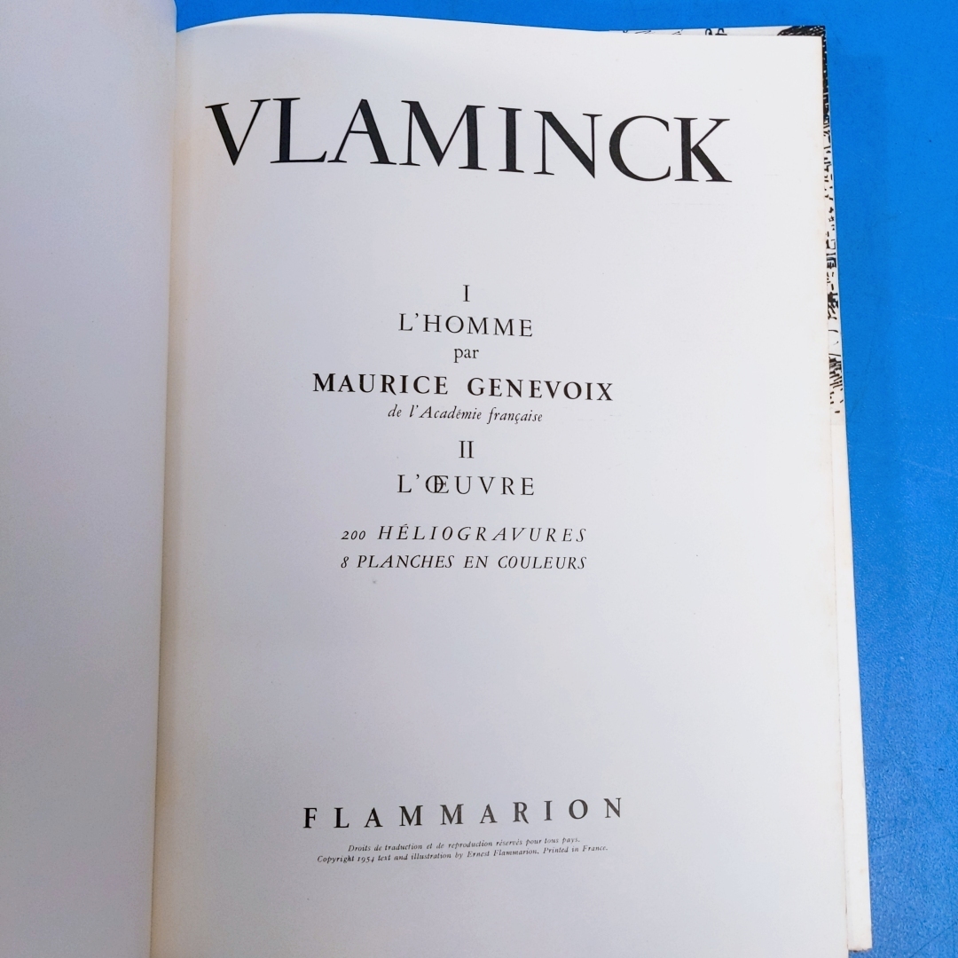 「ブラマンク 人,作品 Vlaminck, l'homme, l'oeuvre. Maurice Genevoix Flammarion 1967」_画像3