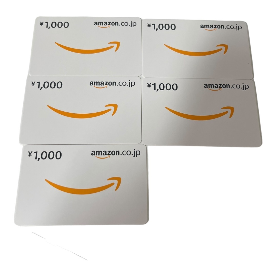 [ не использовался ]Amazon Gift Card Amazon подарок карта 1000 иен x5 листов всего : 5000 иен минут код сообщение возможно L63159RF