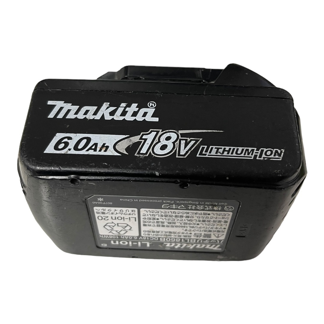 【中古品】makita マキタ Li-ion 18V BL1860B リチウムイオン バッテリー 通電のみ確認済 L64045REの画像6