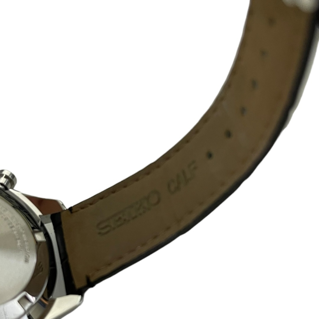 [ secondhand goods ]SEIKO Seiko Spirit 8T63-00D0 face black belt original quarts chronograph men's wristwatch box less .L63415RD