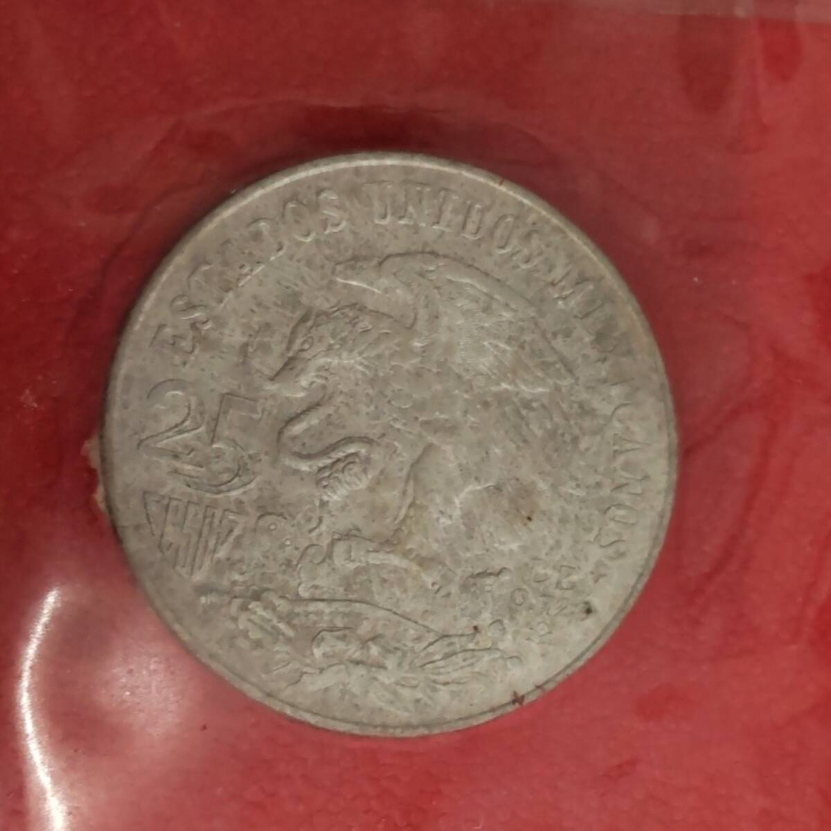 【中古品】 1968年 オリンピック記念硬貨 メキシコオリンピック 25ペソ 銀貨 シルバー アンティーク コレクション N62815RKの画像4