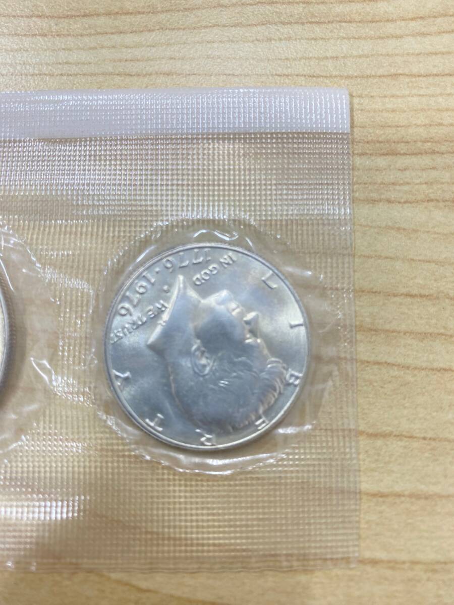 アメリカ合衆国建国200年記念コイン 3枚セット アイゼンハワー 1ドル ケネディ 50セント ワシントン 25セント リバティコイン 銀貨 SKJ162_画像7