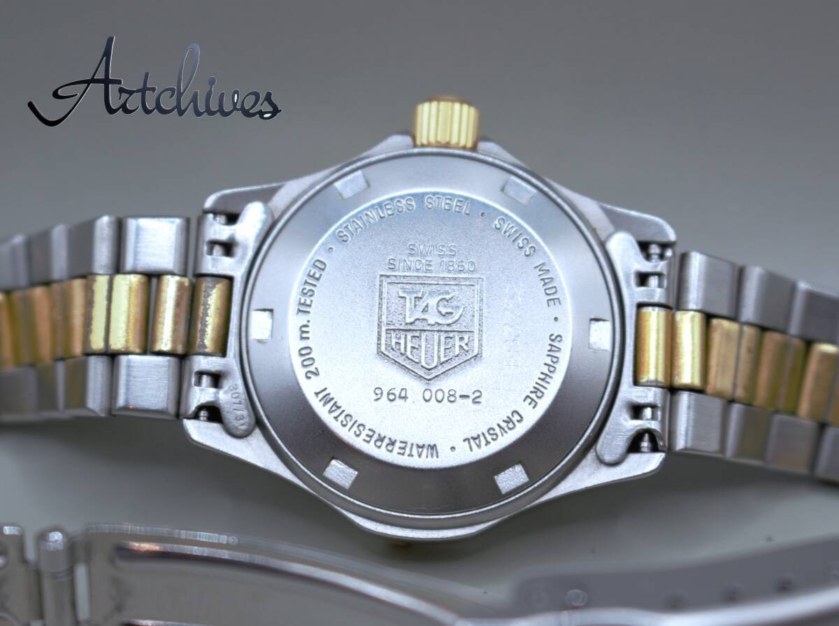 ☆時計☆1円～☆TAG HEUER (タグホイヤー)☆964008-2☆2000シリーズ CG文字盤 レディース クォーツ 腕時計☆稼動品☆『VRW-168』_画像6