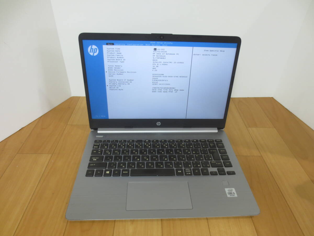 ★HP 340S G7 Core i5-1035G1 1.0GHz 16GB (HHD,SSD 無し) ノート ★ ジャンク_画像1