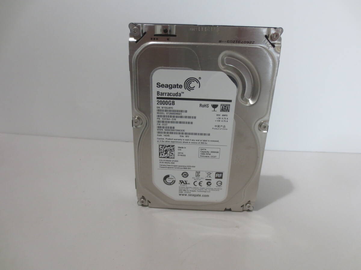 ★ 1275時間/1507回 ★ Seagate ST2000DM001 2TB 7200rpm 3.5インチ SATA HDD ★_画像1