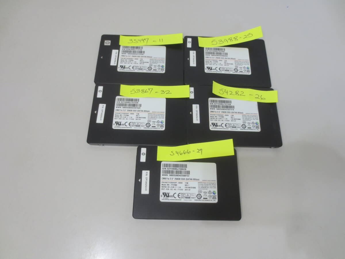 ★5枚セット★SAMSUNG SSD MZ7LN256H 256GB 2.5インチ SATA SSD256GB ★ _画像1