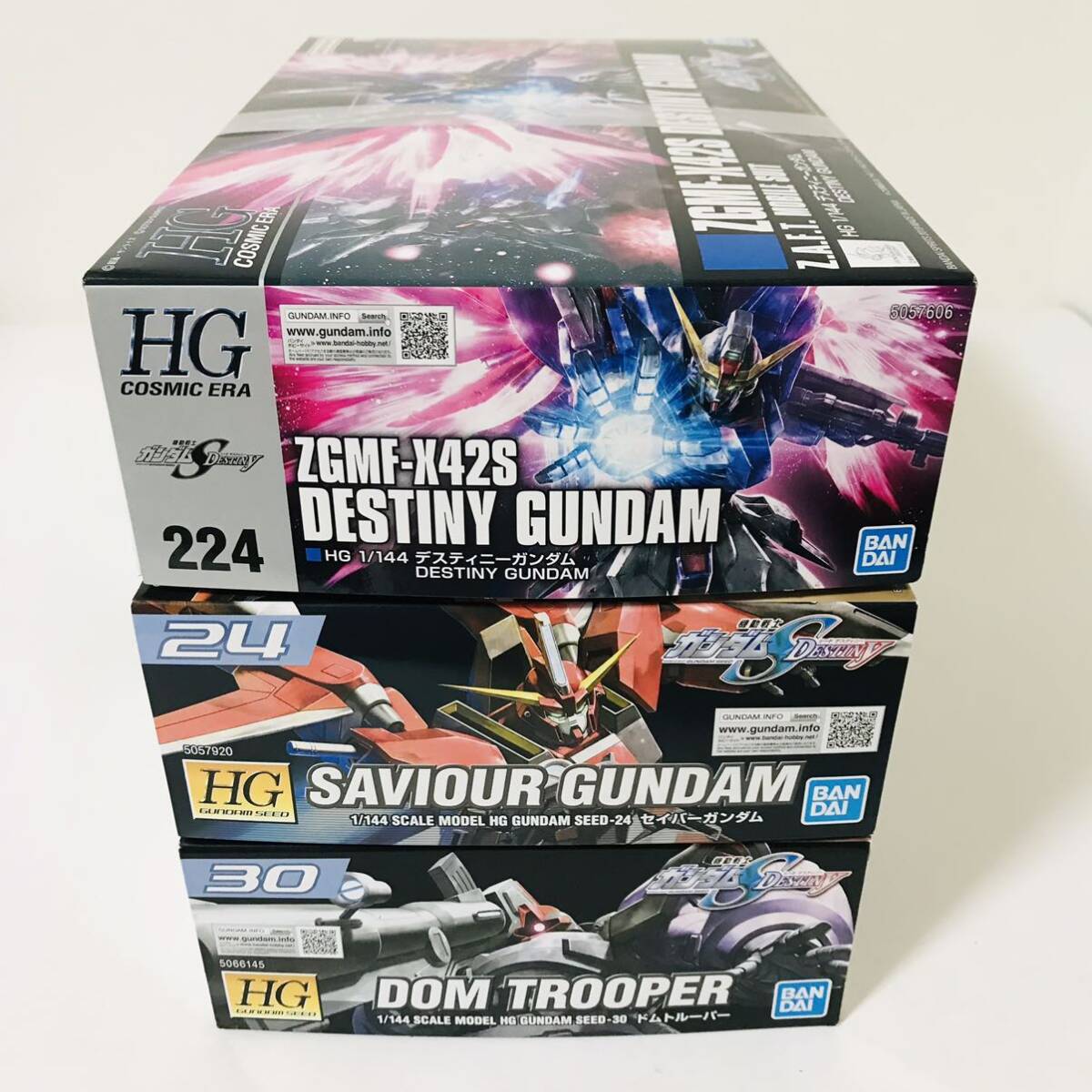 * распродажа 1 иен ~ старт *HG Destiny Gundam & Saber Gundam &domto LOOPER 3 позиций комплект новый товар не собран * Bandai gun pra Gundam sin Aska 