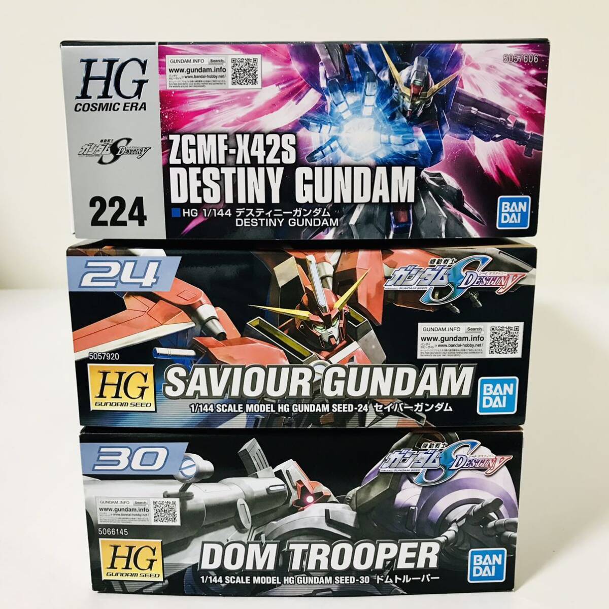 ★売切1円～スタート★HGデスティニーガンダム&セイバーガンダム&ドムトルーパー3点セット新品未組立★バンダイガンプラガンダムシンアスカ_画像9