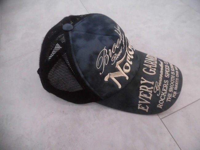 NORTON MOTORCYCLES Norton motorcycle 71N8701 Logo embroidery blur dyeing mesh cap / all embroidery hat / ash black / Biker bike riding 