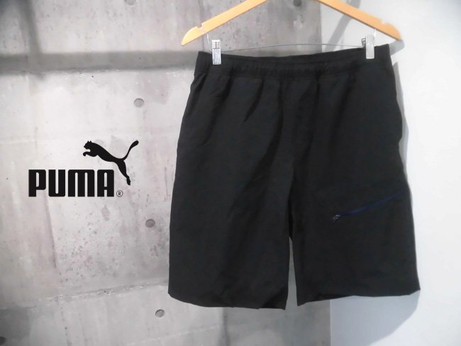 美品 PUMA プーマ/ストレッチ カーゴショーツ XXL/ナイロン ハーフパンツ 2XL/ショートパンツ/黒 ブラック/メンズ/837890_画像1