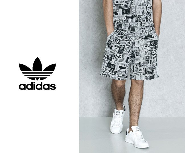 adidas Originalsアディダスオリジナルス ストリート グラフィック総柄プリント スウェットショートパンツL/ショーツ/ハーフパンツ/メンズの画像1