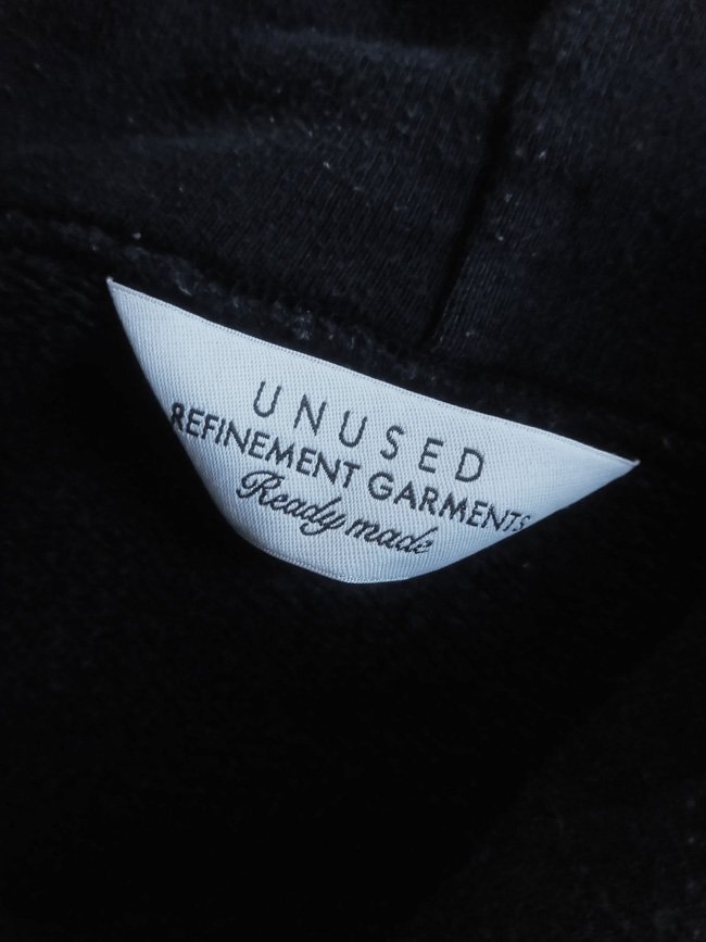 UNUSED アンユーズド オーバーサイズ スウェット パーカー 3/ビッグシルエット プルオーバー フーディ/黒 ブラック/メンズ/日本製の画像5