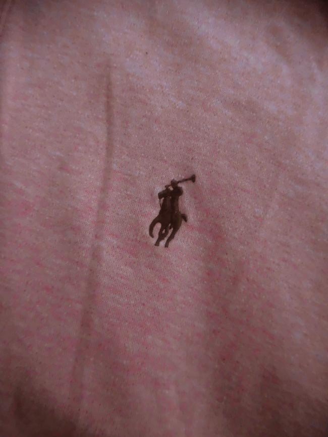 POLO RALPH LAUREN ポロ ラルフローレン/ポニー刺繍 ポロシャツ M/半袖シャツ/杢ピンク_画像6