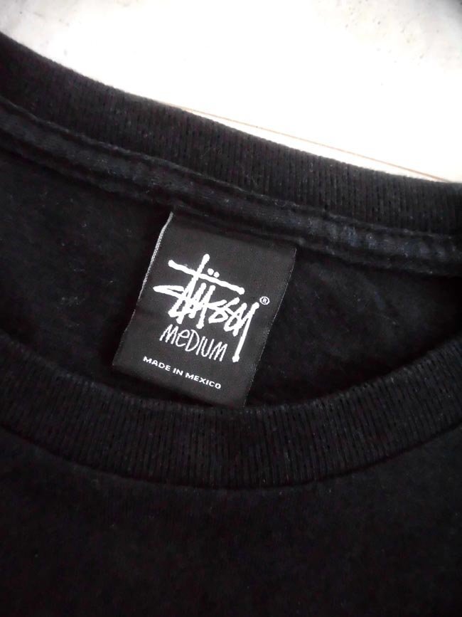 STUSSY ステューシー ビッグロゴプリント 半袖 Tシャツ M/フルロゴTEE/黒 ブラック/メンズ/ストックロゴ SS-LINK_画像4