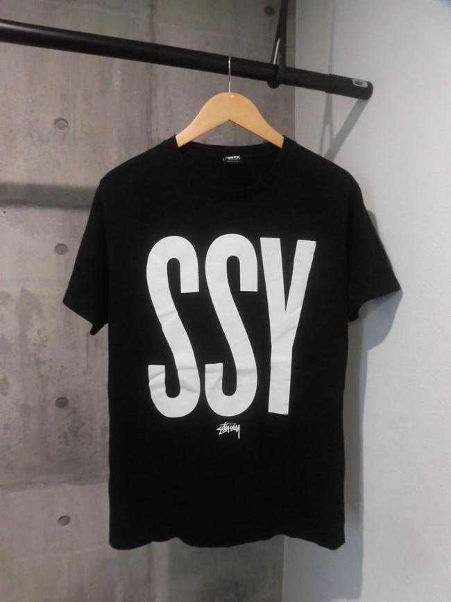 STUSSY ステューシー ビッグロゴプリント 半袖 Tシャツ M/フルロゴTEE/黒 ブラック/メンズ/ストックロゴ SS-LINK_画像2