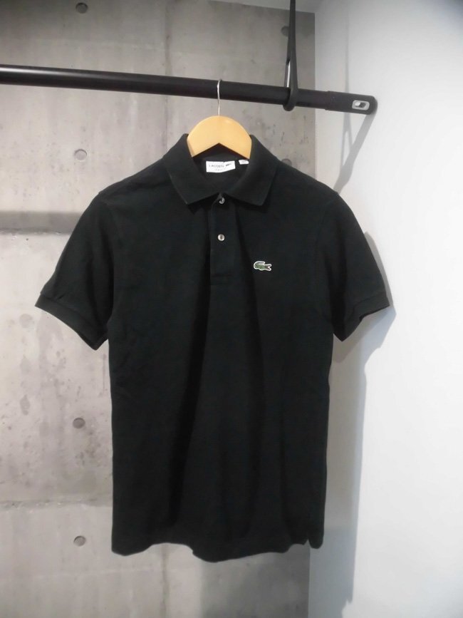 LACOSTE ラコステ CLASSIC FIT L.12.12 ポロシャツ FR 3 US S/半袖 鹿の子 ポロシャツ/半袖シャツ/黒 ブラック/メンズ/L1212A/日本製_画像3