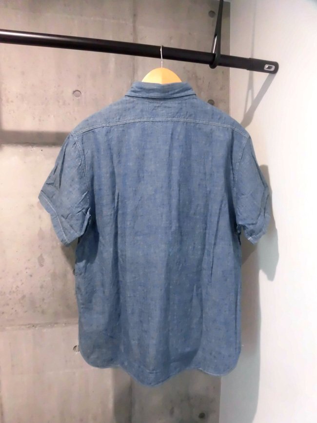 美品 23SS Buzz Rickson's バズリクソンズ BR35856 BLUE CHAMBRAY S/S WORK SHIRTブルー シャンブレー 半袖 ワークシャツ 17-17 1/2 メンズ_画像6