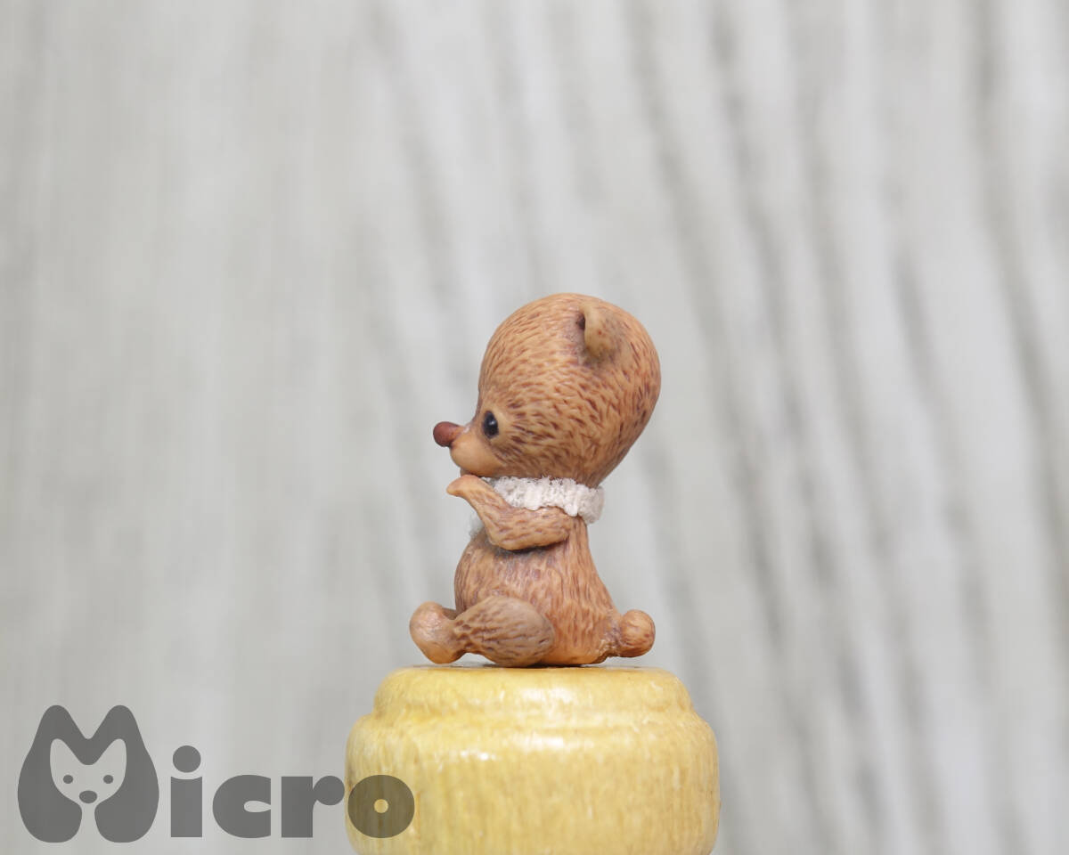 ★Micro★「Teddy Bear」高さ１.9ｃｍ・ハンドメイド・アンティーク風・テディベア・人形・ドールハウスなどに★_画像6