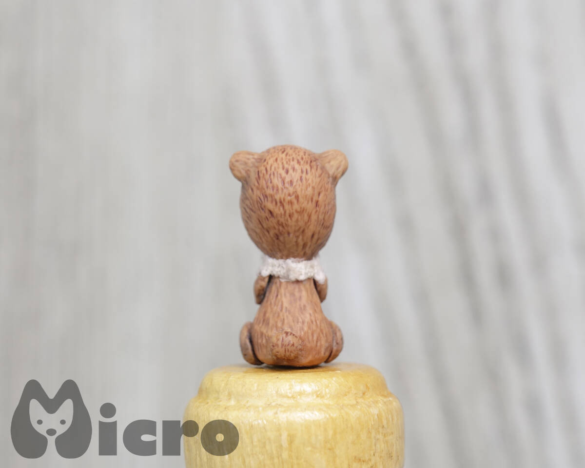 ★Micro★「Teddy Bear」高さ１.9ｃｍ・ハンドメイド・アンティーク風・テディベア・人形・ドールハウスなどに★_画像7