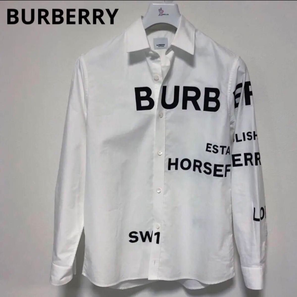 バーバリー Burberry ホースフェリー 白シャツ 国内正規品 白黒 バーバリー Burberry ホースフェリー 白シャツ 国内正規品 白黒
