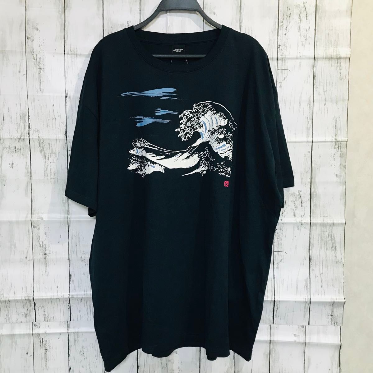 新品 大きいサイズ メンズ 5L 半袖 Tシャツ ネイビー 綿100%