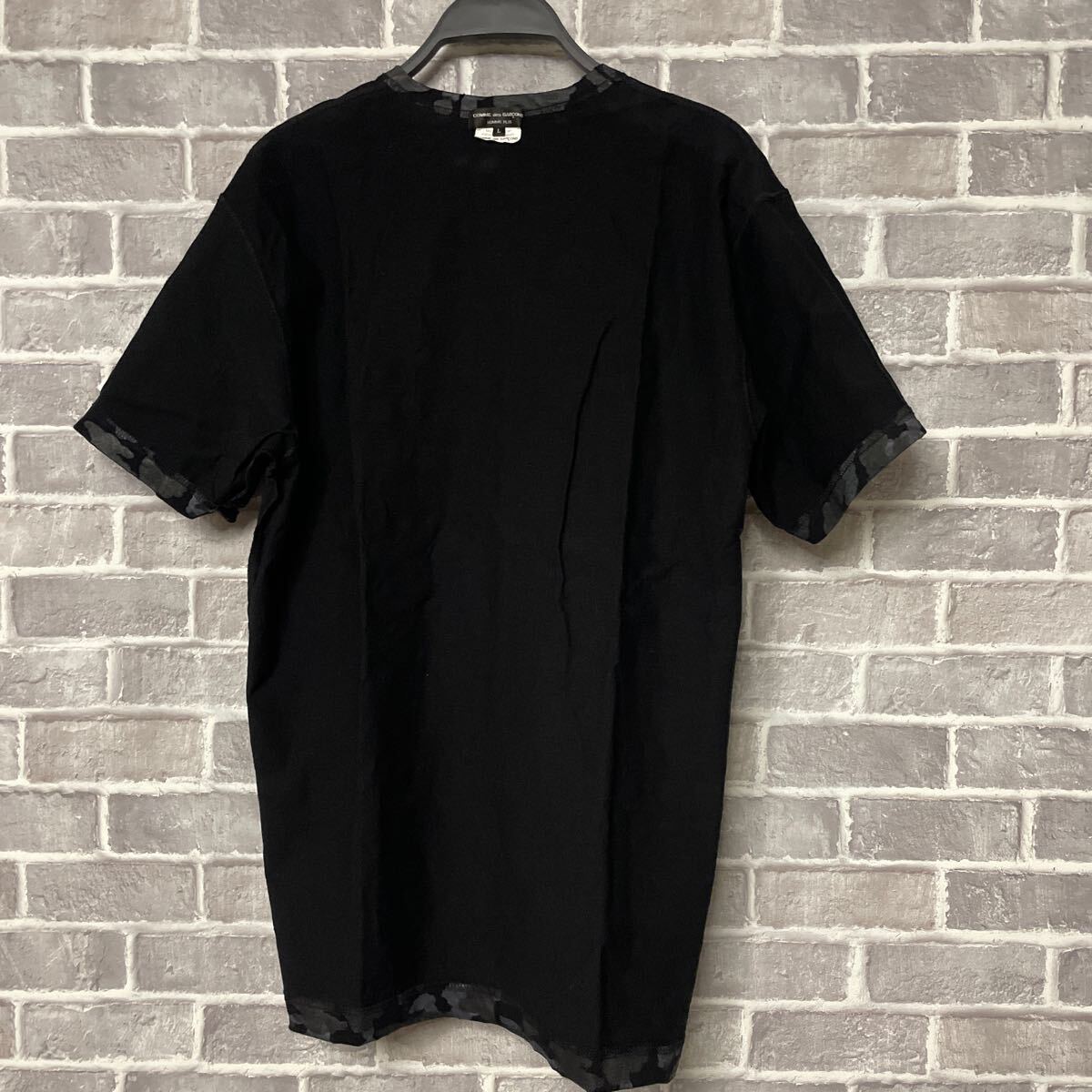 COMME des GARCONS HOMME PLUS コムデギャルソン オム プリュス カモフラ 迷彩Tシャツ L 総柄プリントリバーシブルの画像9