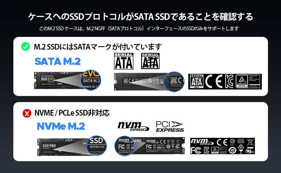 ORICO M.2 SSDケース USB3.1 TCM2F-BL Type-C M.2 SATA NGFF B-Key対応 SATA3.0 5Gbps 2230/2242/2260/2280 2TB容量 