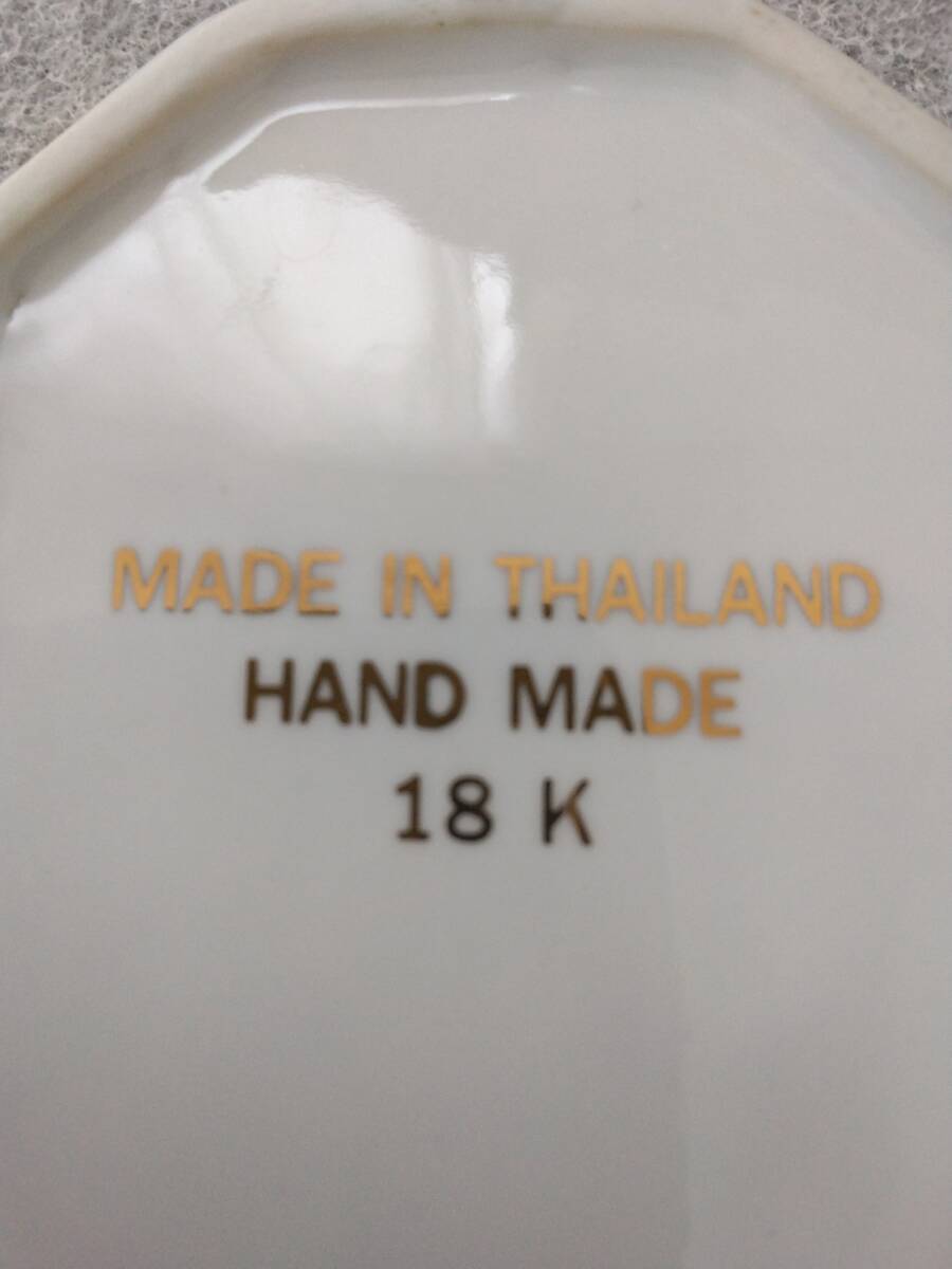  Ben ja long . золотая краска tray тарелка Thai Land рука краска 18K