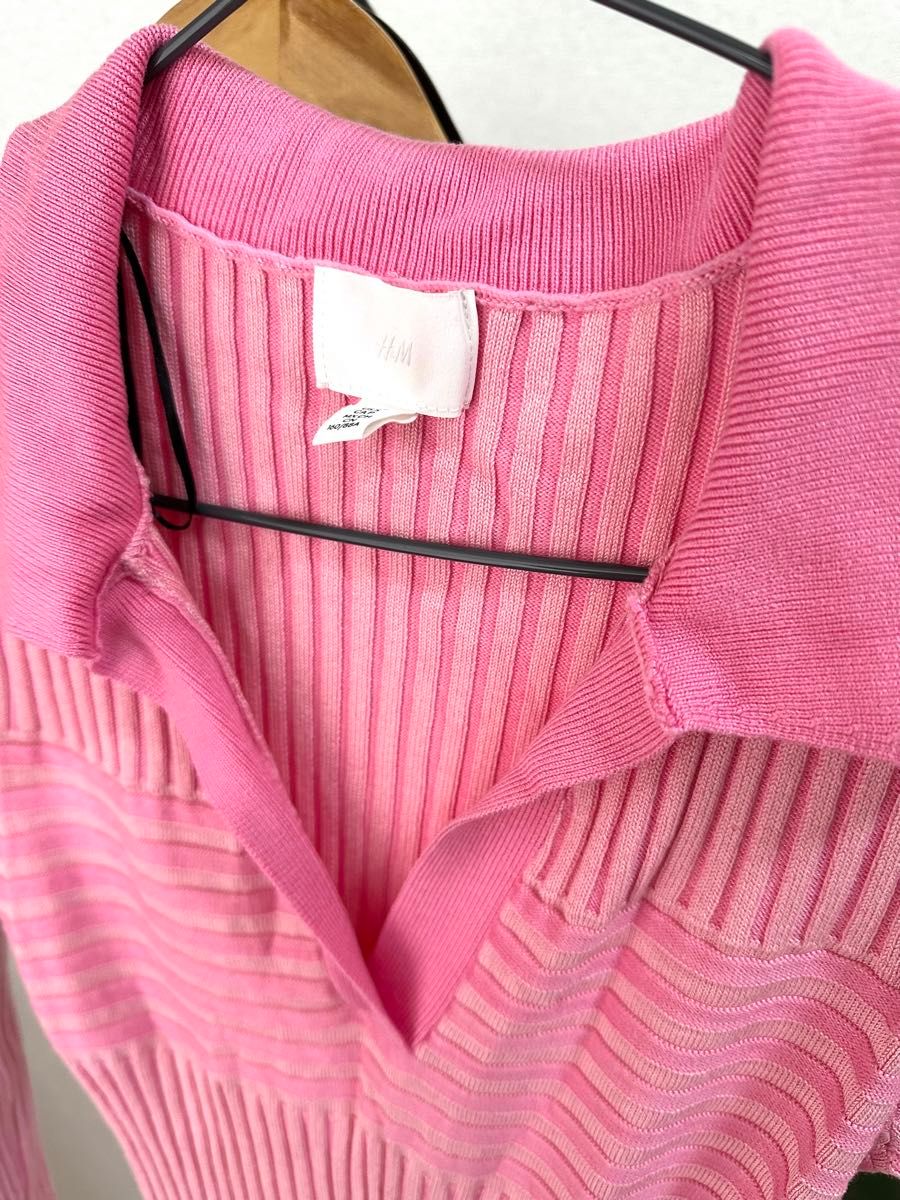 【美品】H&M かわいいピンクワンドレス　ドレス　