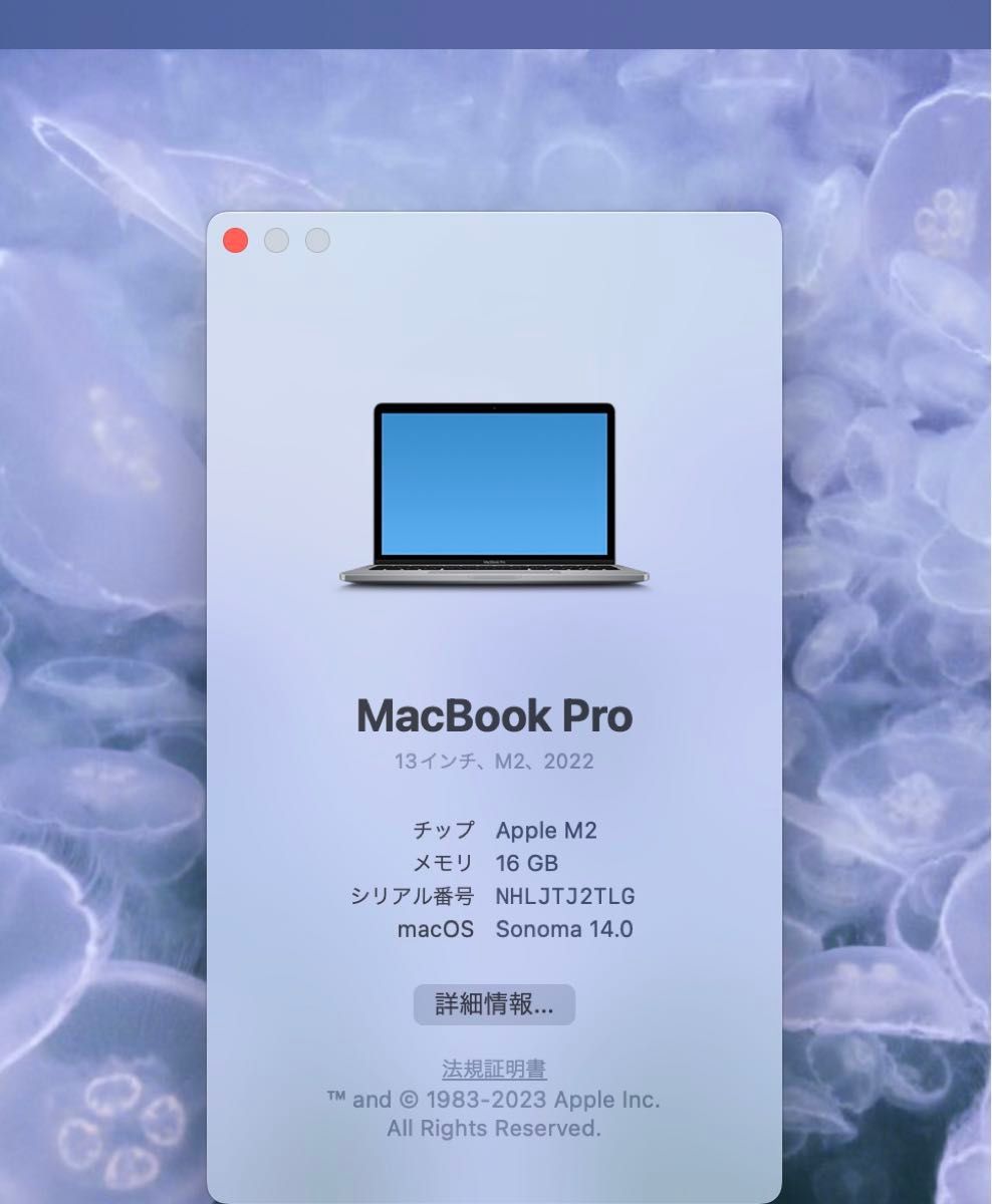 MacBook Pro M2　メモリ16GB/SSD1TB 13インチ
