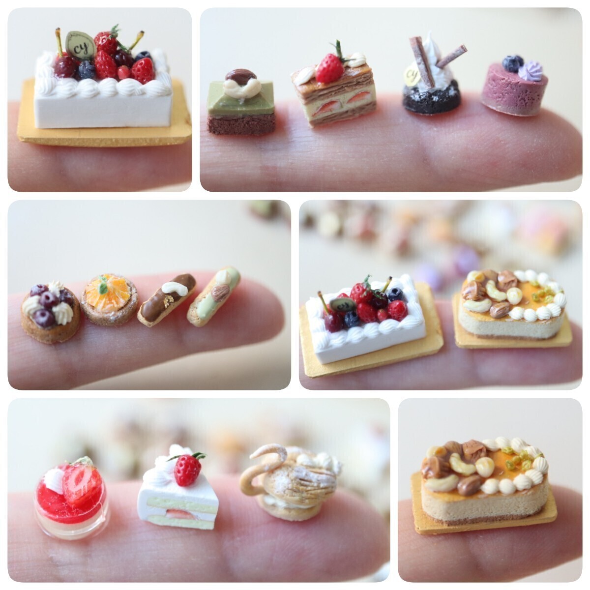 chi-yu 　くまさんのパティスリーショップ♪　ドールハウス　ハンドメイド　ミニチュアスイーツ　ミニチュアケーキ　handmade miniature_画像6