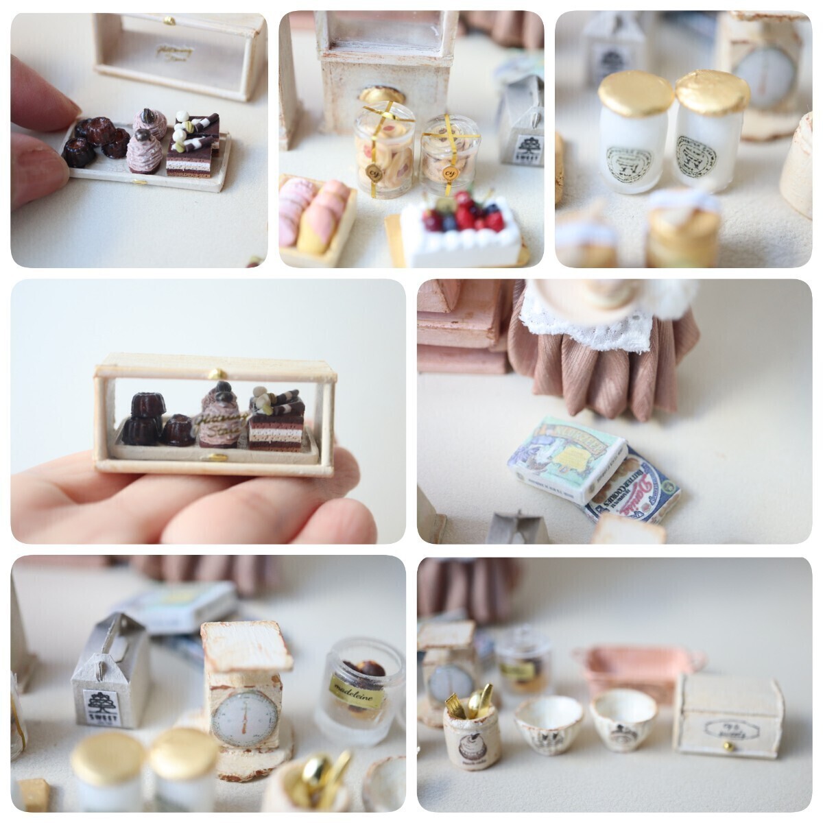chi-yu 　くまさんのパティスリーショップ♪　ドールハウス　ハンドメイド　ミニチュアスイーツ　ミニチュアケーキ　handmade miniature_画像8
