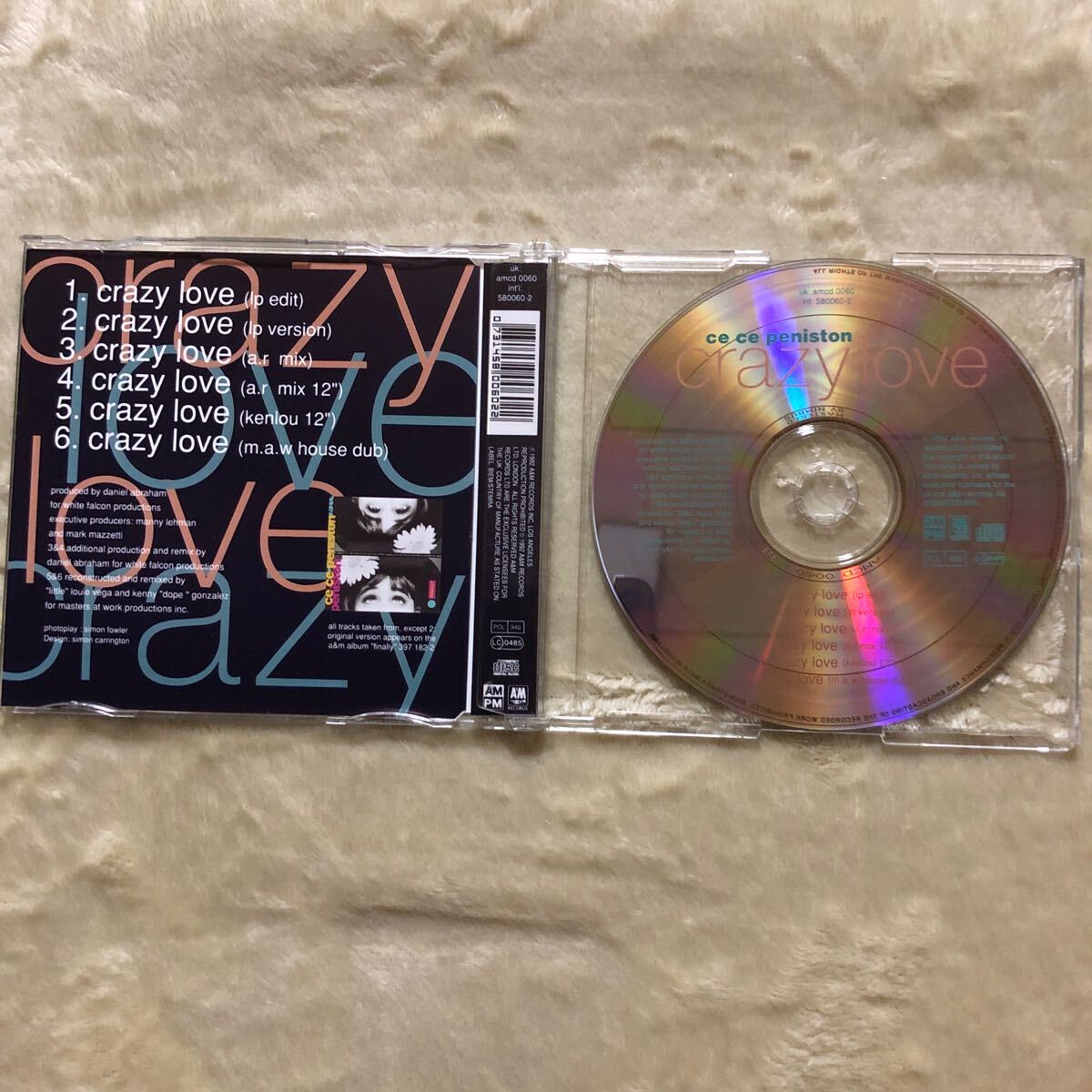 Ce Ce Peniston シー・シー・ペニストン/Crazy Love 英盤CDシングル Masters At Workリミックス！1992年 貴重廃盤の画像3