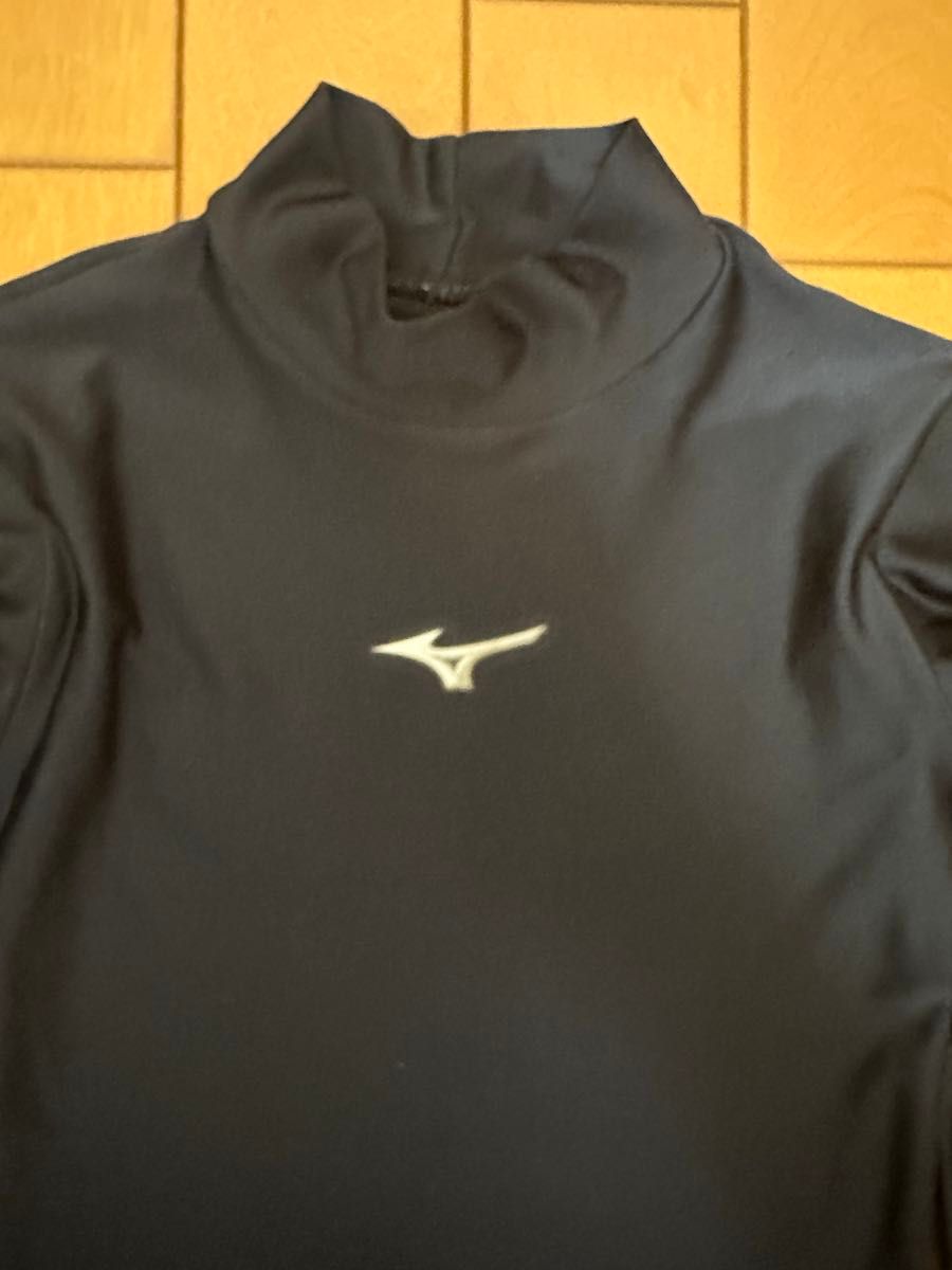  ミズノ MIZUNO バイオギア　ネイビー 140  紺 ハイネック　Tシャツ  アンダーシャツ UNDER  野球 長袖