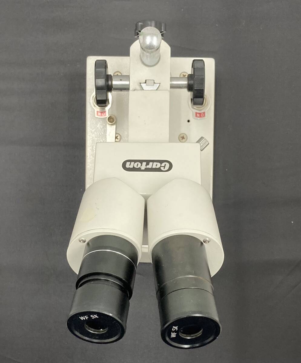 〈光学機器〉Carton カートン 顕微鏡 M-917 SCC-40 接眼レンズ WF 5X WF 5X リングライト付き 【中古/現状品】004607-③_画像6