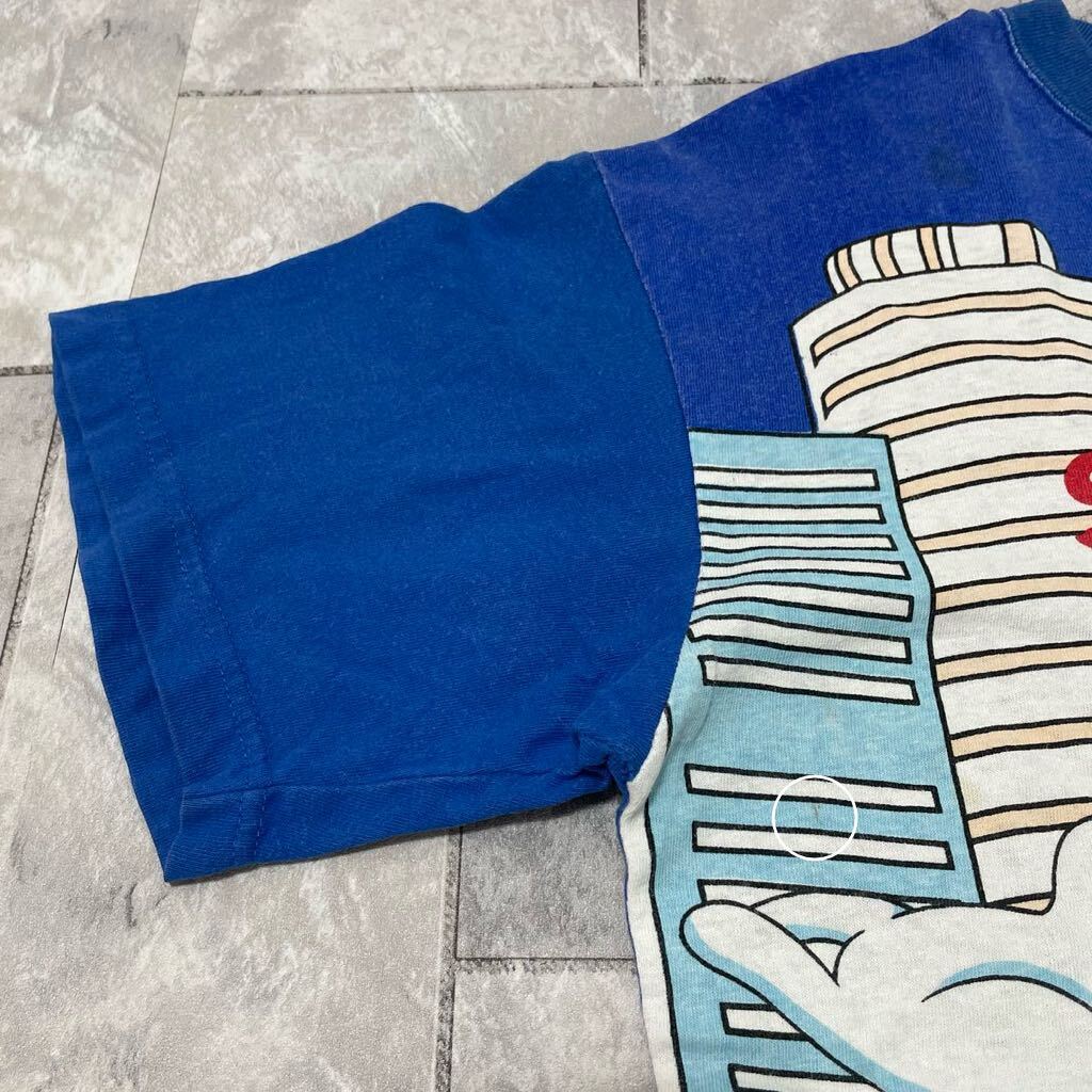 90s DISNEY ディズニー SINGAPORE Tシャツ T-shirt TEE 半袖 ビッグプリントロゴ ミッキーマウス ドナルド ヴィンテージ 玉SS1810_画像3