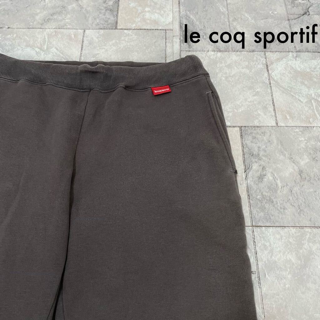 le coq sportif ルコック デサント sweat pants スウェットパンツ プリントロゴ スポーツ レディース グレー サイズM 玉FL3585