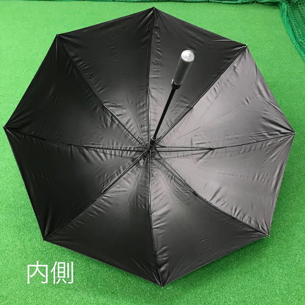 【即決価格】【ゴルフ用傘】マーク&ロナ／柄のさきから傘の先まで全長92cm／ブラック_画像4
